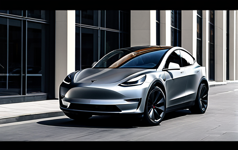 테슬라 모델 Y의 최신 디자인 리뷰 - Model Y Exterior**

"A sleek Tesla Model Y in a modern urban environment, showcasing its aerodynamic...